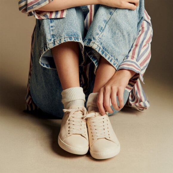 Sezane Jack Trainers in Smooth Ecru - sz EU 40 - Picture 1 of 16